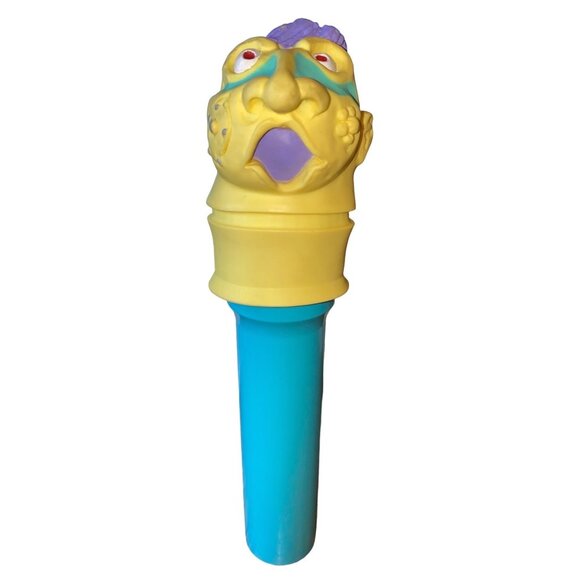 Vintage Eveready Monster Head Flashlight Toy 1980s Collectible Yellow & Blue Uni - Picture 3 of 14